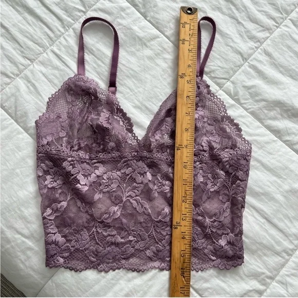 VICTORIA’S SECRET Lavender Lace Bralette Top Size Small - Picture 14 of 16